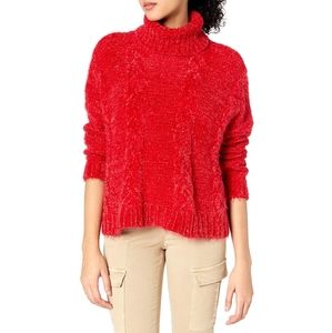 NWT, Jack by BB Dakota Red Eyelash Turtleneck Sweater